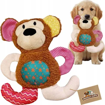 Hračka pro psa ZABAWKA DLA PSA szczeniaka MAŁPKA maskotka mazlíček PÍSKACÍ JUNIOR