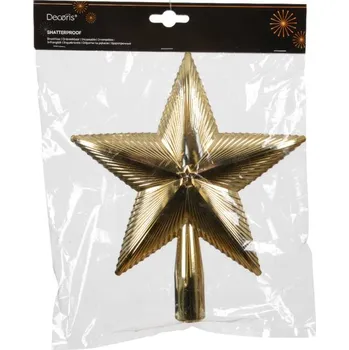 Vánoční ozdoba Špice vánoční hvězda plastová zlatá