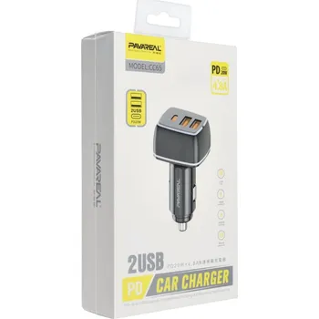 PAVAREAL autonabíječka Type C PD 20W + 2x USB 4,8A PA-CC65 bílá