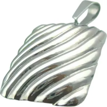 Přívěsek Přívěsek s vlnkovaným designem, rozměry 34x24 mm, stříbrná barva, kód produktu 7PP20504.