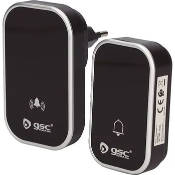 Domovní zvonek Garsaco Domovní bezdrátový zvonek Halale 1 tlačítko na baterii a 1 přijímač, černý