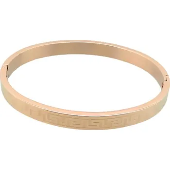 Náramek Náramek v růžové barvě s geometrickým vzorem, rozměry vnitřku: 59x51x6 mm, hmotnost: 20 g.