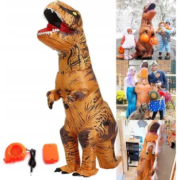 Karnevalový kostým NAFUKOVACÍ KOSTÝM DINOSAURUS PŘEVLEK T-REX PRO DOSPĚLÉ 160-200cm