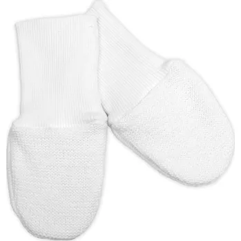 Kojenecký body Baby Nellys Pletené kojenecké rukavičky vel. 56/68 - 1 pár, bílé