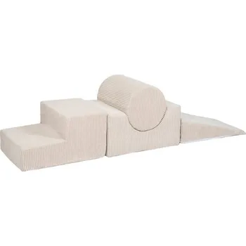 Dětské hřiště Krémové manšestrové pěnové hřiště 45x170x30 cm Montessori – Meowbaby ID_1821850