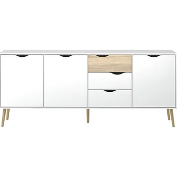 Komoda Komoda Kondela 195,7 x 39,1 x 81,7 cm, bílá matná