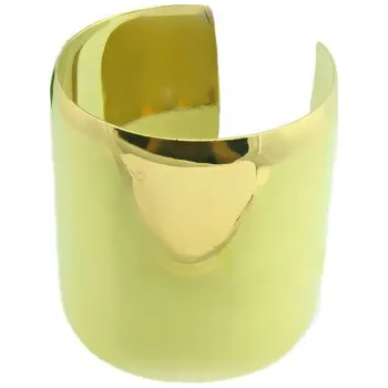 Náramek Náhrdelník zlatý lesklý s otevřeným designem, vnitřní průměr 55 mm, výška 61 mm, hmotnost 60 g.