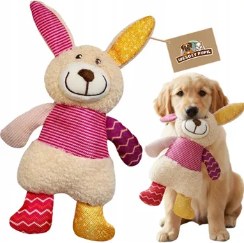 Hračka pro psa ZABAWKA DLA PSA szczeniaka KRÓLIK maskotka mazlíček PÍSKACÍ JUNIOR