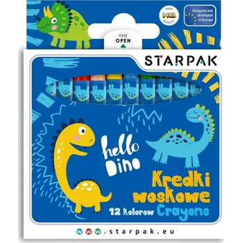 Kresba Voskové Pastelky 12 barev Dino STARPAK 512004