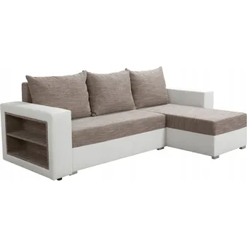 Sedací souprava Rohová Sedací Souprava Kondela látka bílá