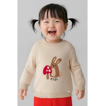 Dívčí svetr Dětský svetr s příměsí vlny Mayoral béžová barva, 2354 2354.4F.Baby.9BYA 12X, vel. 98