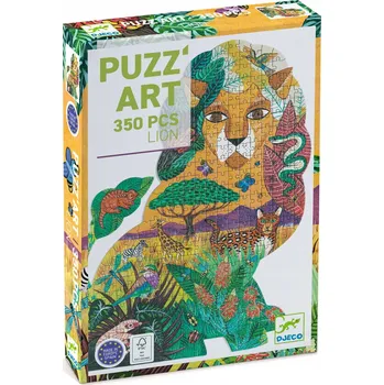 Umělecké Puzzle 350 dílků Lev + 7 Djeco