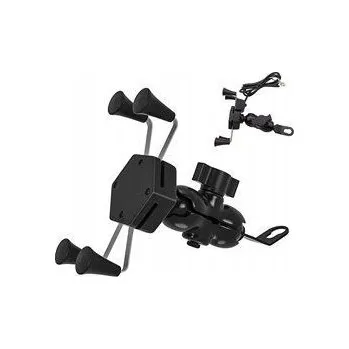 AP14A DRŽÁK NA MOBIL NA MOTORKU S USB MONTÁŽ NA RÁM