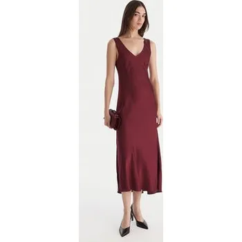 Dámské šaty ViCOLO Koktejlové šaty TF0247 Bordó Regular Fit M