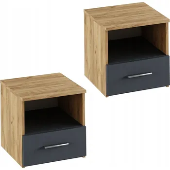 Noční stolek Noční stolek (2 ks) Gabriela - dub artisan / grafit