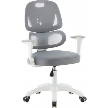 Dětská židle na kolečkách Lister - šedá / bílá