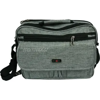 Pánská crossbody taška přes rameno šedá - Mahel 8502-MH - textilní, praktická s nastavitelným popruhem | Cooltovka.cz