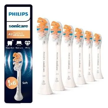 Náhradní hlavice k elektrickému kartáčku Philips Sonicare HX9096/87 Premium All-in-One 6ks bílé - HX9096/87