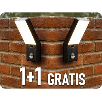 Svítilna LED fasádní svítidlo s pohybovým senzorem venkovní 10W IP65 černé nastavitelné