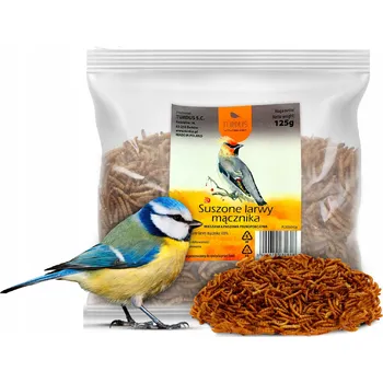 Pro ptáka KRMIVO KRMIVO PTÁKY SUŠENÍ MOUČNÍ ČERVI ZDRAVÝ TURDUS MIX 125G