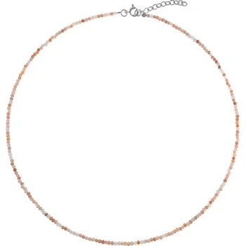Náhrdelník AGAIN Jewelry Korálkový náhrdelník z oranžového měsíčního kamene AJKNA001 + 2 měsíce na vrácení zboží