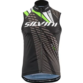Cyklistické oblečení Silvini pánská vesta MJ1404 Team black-green Velikost: 3XL
