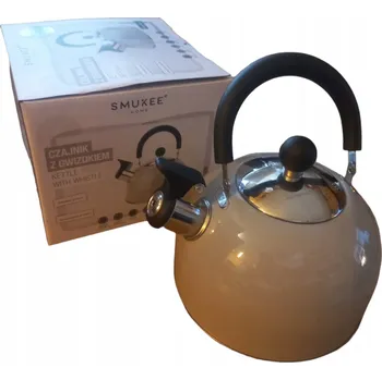 Konvice na čaj Tradiční ocelová smaltovaná Konvice Smukee 2 l šedá