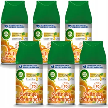 Osvěžovač vzduchu Air Wick Sada Náhrad do Osvěžovače Vzduchu Vůně Kvetoucí Pomeranč 6x 250ml