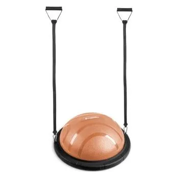 Balanční podložka inSPORTline Dome Edge s gumovými expandery 100 cm / 4,6 kg Barva černá-mocha mousse
