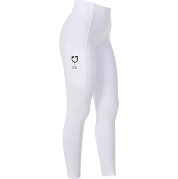 Jezdecké kalhoty EQUESTRO Legíny X Fise Equestro, s gripem, dámské, bílé L