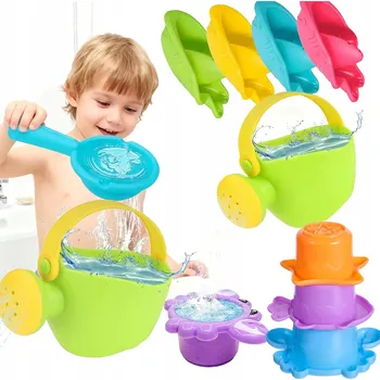 Sada PROLÉVACÍ HRNÍČKY KYBLÍČKY do koupele, do vody, do vany, na hraní na pláži