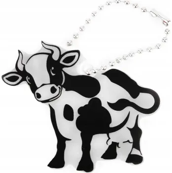 Obraz Reflexní přívěsek na řetízku na batoh, na kolo pro dítě - KRÁVA