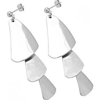 Náušnice Náušnice s moderním stříbrným designem, elegantní visací styl, vhodné pro každodenní nošení i příležitosti