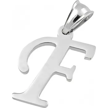 Přívěsek Přívěsek s iniciálou F ve stříbrné barvě, elegantní design, kód produktu 6PP0384.
