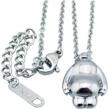 Řetízek Náhrdelník s přívěskem ve tvaru postavičky, délka náhrdelníku 420 mm, šířka 1.6 mm, rozměry přívěsku 16 x 11 mm.