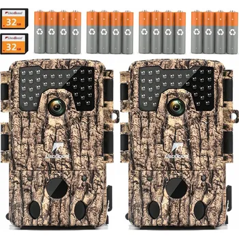 Bezpečnostní kamera LOVEČECKÁ KAMERA 48MP 4K NOČNÍ VIDĚNÍ RYCHLÁ ODEZVA 0,3S 32GB 2KS