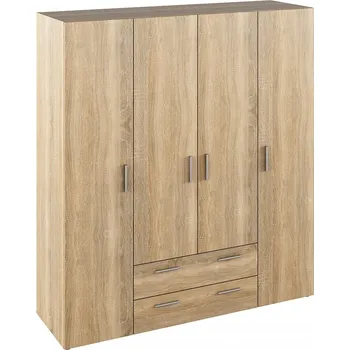 Šatní skříň Skříň Kondela Korny 160 x 177,1 x 52 cm dub sonoma