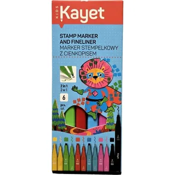 Vícebarevné fixy na papír Kayet 6 ks