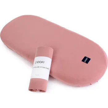 Prostěradlo Poofi prostěradlo s gumičkou do kočárku Bordová barva