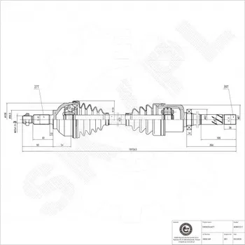 Poloosa kola Poloosa pohonu Opel Vivaro A Renault Trafic II, přední pravá 4406169 ESEN SKV