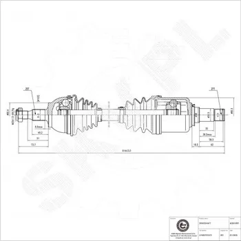Poloosa kola Přední levá hnací hřídel Mercedes-Benz A-Class B-Class A1693701572 ESEN SKV