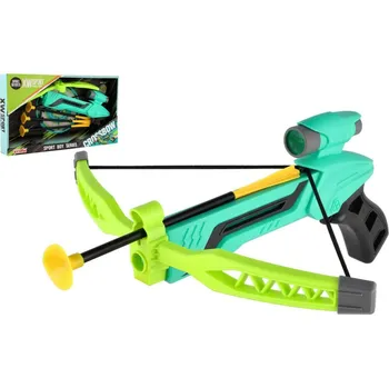 Pistole/kuše s lukem na přísavky plast 25cm + šípy 36x21x5cm