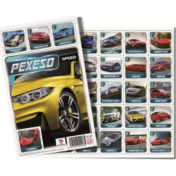 Karetní hra Pexeso Auta společenská hra 32 obrázkových dvojic
