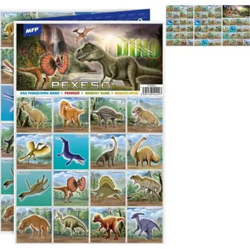 Pexeso Pexeso papírové Dinosauři společenská hra 32 obrázkových dvojic 21x30cm