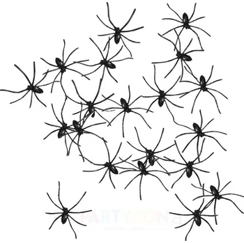 Karnevalový doplněk Dekorace pavouci s háčkem 24 ks