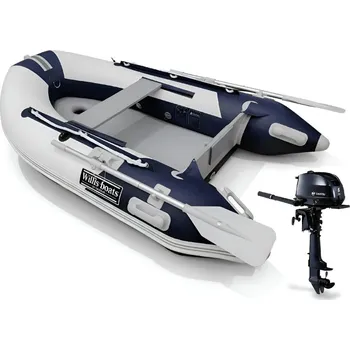 Člun Komplet člunu Willis boats RY-BD240 v bílo-modré barvě s nafukovací podlahou a motoru Tohatsu MFS 5D DS