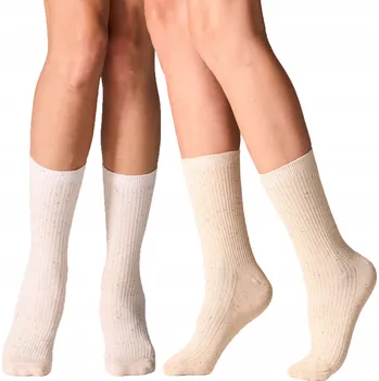 Pánské ponožky Dámské bavlněné Ponožky 2 ks, vysoké, žebrované Legs 36/41