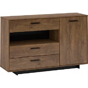 Komoda Komoda Kondela 139,3 x 40 x 86,2 cm, černá matná