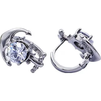 Náušnice Náušnice s krystalem ve stříbrné barvě, rozměr 19x14 mm, elegantní design pro každou příležitost.