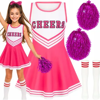 Karnevalový kostým KOSTÝM ROZTLESKÁVAČKY TANEČNICE ROZTLESKÁVAČKA TANEČNÍ KOSTÝM BAMBULE 134 140